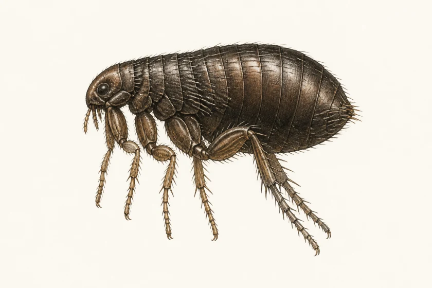 Illustration: Adult flea